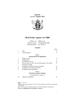 Real Estate Agents Act 2008