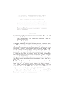 4 dimensional symplecitc contractions