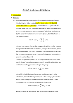 GlyDeR Analysis and Validation