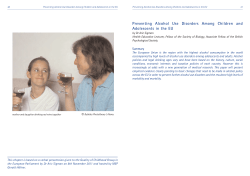 Preventing Alcohol Use Disorders Among Children and Adolescents