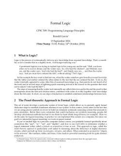 Formal Logic - UBC Computer Science