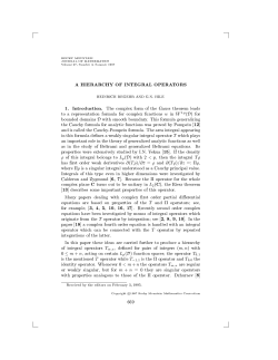 1. Introduction. The complex form of the Gauss theorem leads to a