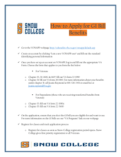 How to Apply for GI Bill Benefits