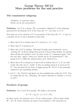 Group Theory MC15: More problems for fun and practice