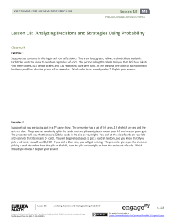 Precalculus Module 5, Topic C, Lesson 18: Student