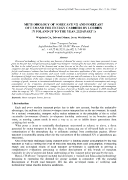 methodology of forecasting and forecast of demand for energy