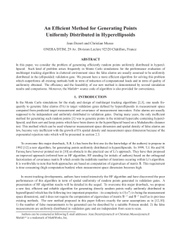 An Efficient Method for Generating Points Uniformly