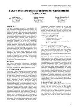 Survey of Metaheuristic Algorithms for Combinatorial Optimization