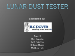 lunar dust tester - UD Mechanical Engineering