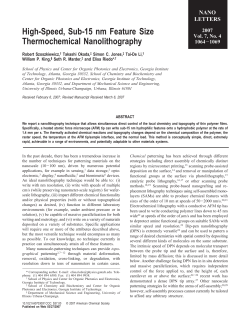 High-Speed, Sub-15 nm Feature Size Thermochemical