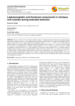 Leghaemoglobin sub-fractional components in chickpea root