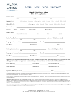 Learn. Lead. Serve. Succeed! Alma del Mar Charter School 2016