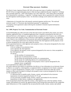 Electronic Filing of Renditions - Harris County Appraisal District