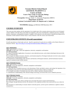 TOTONTO DISTRICT SCHOOL BOARD