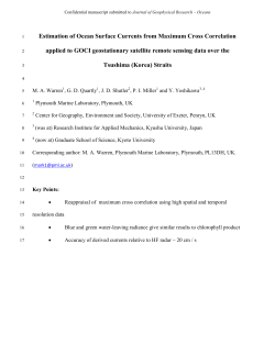Estimation of Ocean Surface Currents from Maximum