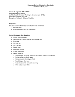 Cesarean Section Simulation: Box Model Reaffirmed March
