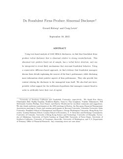 Do Fraudulent Firms Produce Abnormal Disclosure?