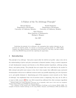 A Failure of the No-Arbitrage Principle