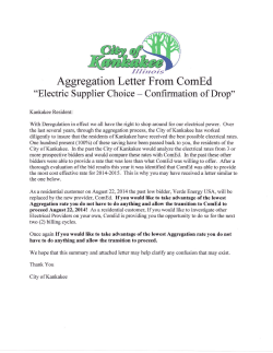Aggregation Letter From ComEd