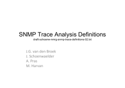 SNMP Trace Analysis Definitionsx