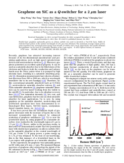 Graphene on SiC as a Q-switcher for a 2 &mu;m laser