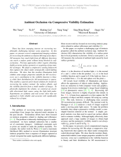 Ambient Occlusion via Compressive Visibility Estimation