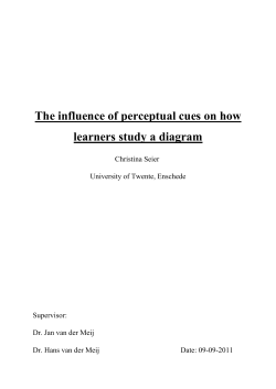The influence of perceptual cues on how learners study a diagram
