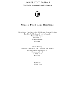 Chaotic Fixed Point Iterations