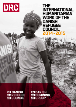 The International Humanitarian Work of the Danish Refugee Council