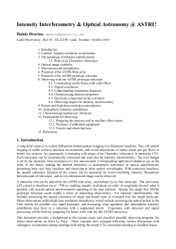 3. The technique of intensity interferometry