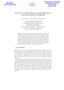 On the Use of Long-Term Average Spectrum in