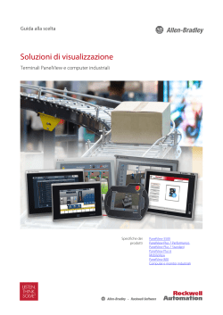 Soluzioni di visualizzazione Guida alla scelta, VIEW-SG001P-IT-P