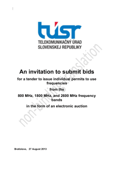An invitation to submit bids