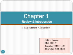 1.4 Spectrum Allocation