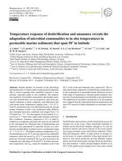 Temperature response of denitrification and