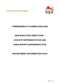 commonwealth games england non-executive directors &ndash; athlete