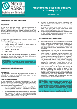 Amendments becoming effective 1 January 2017