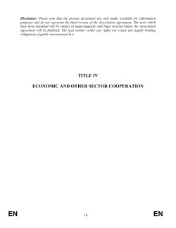 title iv economic and other sector cooperation