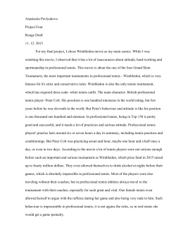 Anastasiia Pavlyukova Project Four Rouge Draft 11. 12. 2015 For