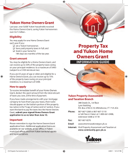Property Tax and Yukon Home Owners Grant