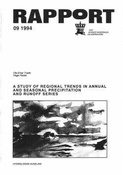 a study of regional trends in annual and seasonal