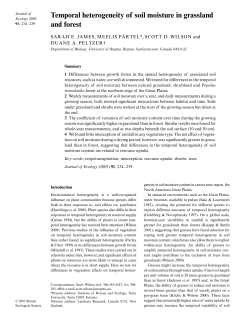 Temporal heterogeneity of soil moisture in grassland and forest