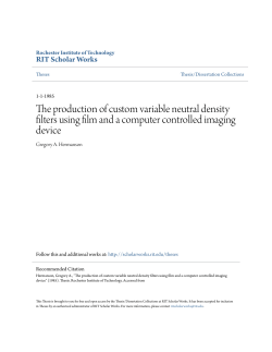 The production of custom variable neutral density filters using film