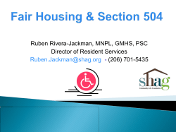 Federal, State and Local Fair Housing Laws