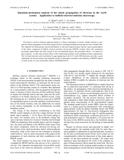 Quantum-mechanical analysis of the elastic propagation of electrons