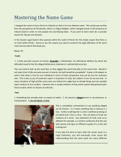 Mastering the Name Game