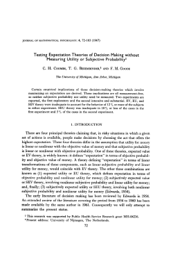 Testing Expectation Theories of Decision Making
