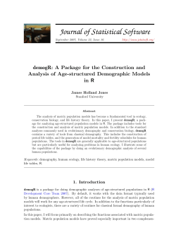 A Package for the Analysis of Age-structured Demographic Models