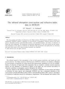 The infrared absorption cross-section and refractive-index