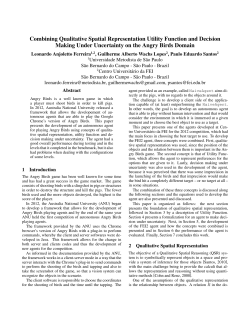 Combining Qualitative Spatial Representation Utility Function and